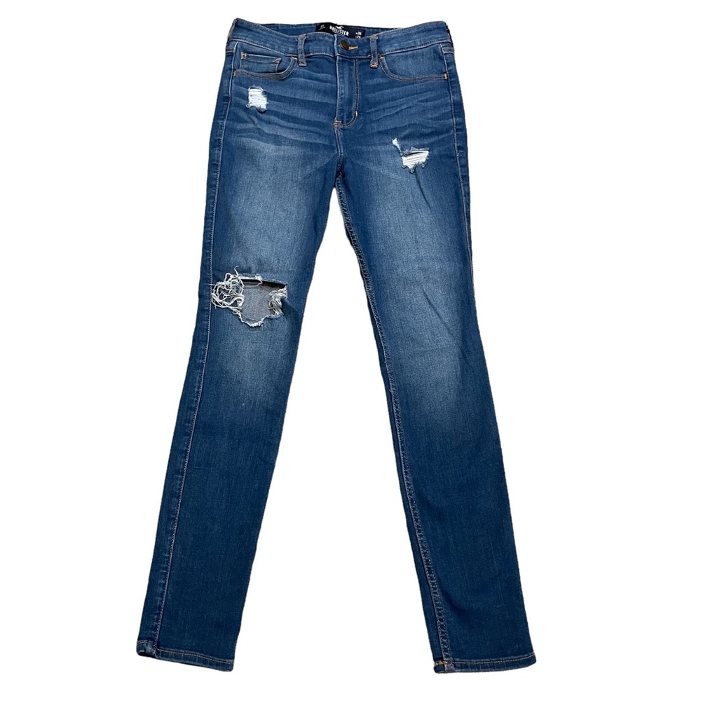 Hollister Distressed High Rise Super Skinny Jeans. Size 26